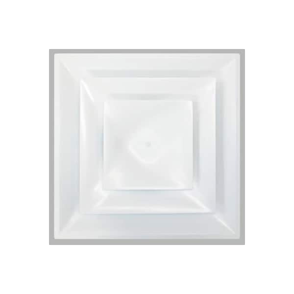 American Louver/Plasticade American Louver Stratus Plastic Cone Diffuser, Ceiling, 12", R6 Insulated, White STR-C-12W-R6 - main